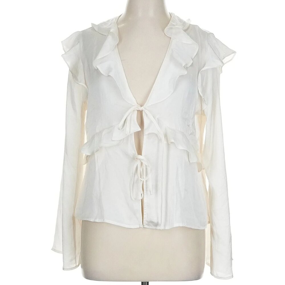 NWT Pleione Long Sleeve Blouse - Ivory